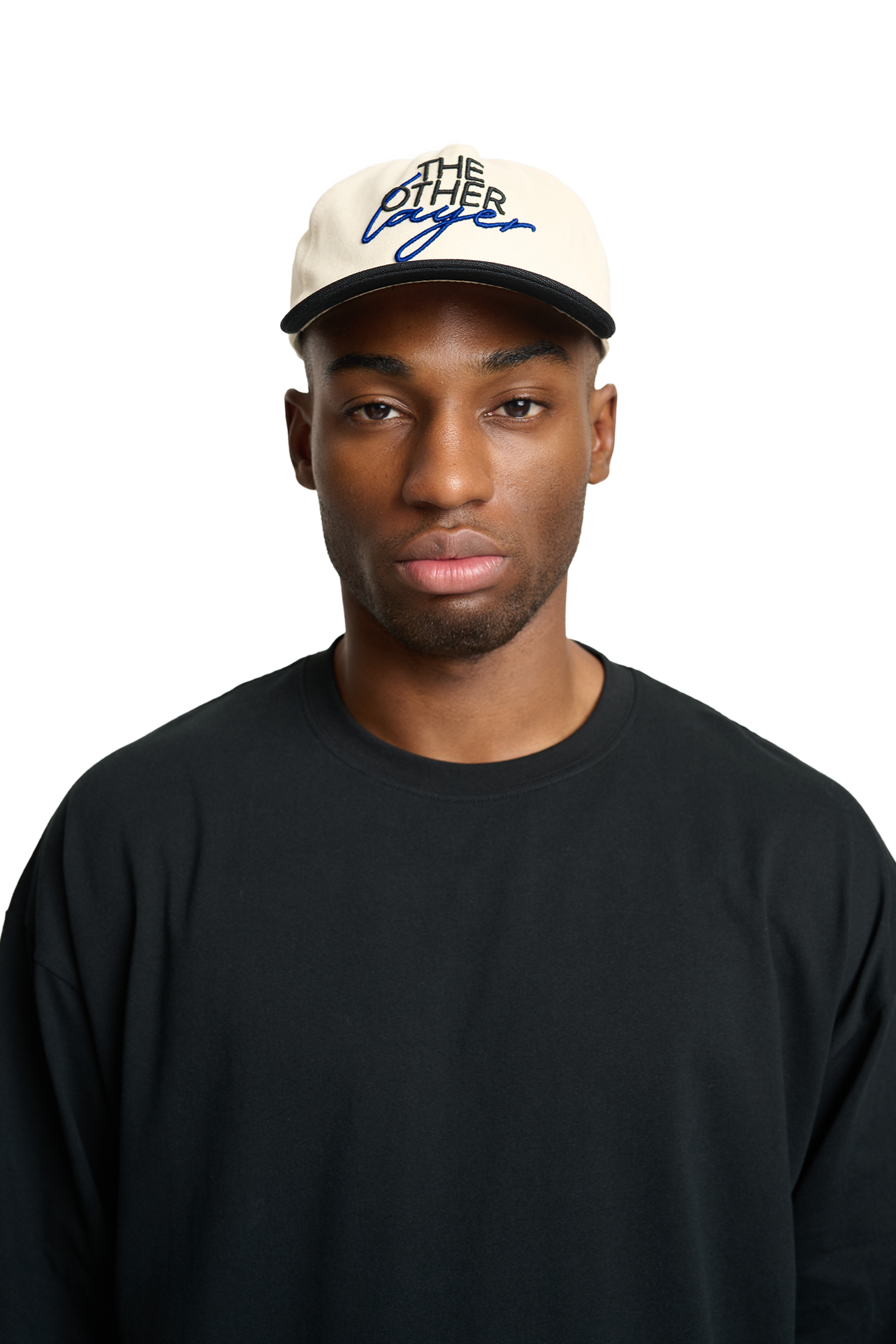 Script Cap - Cream/Black